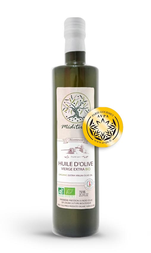 Bouteille huile d'olive médaille d'or